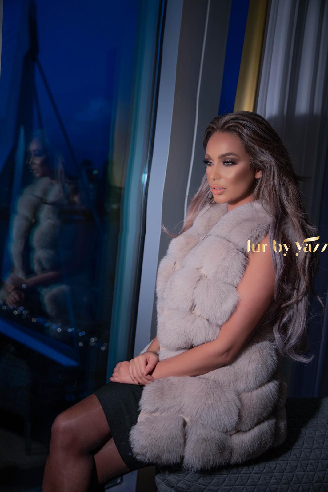 Gillete Long Beige Fur Coat - Fur By Yazz - furbyyazz.com