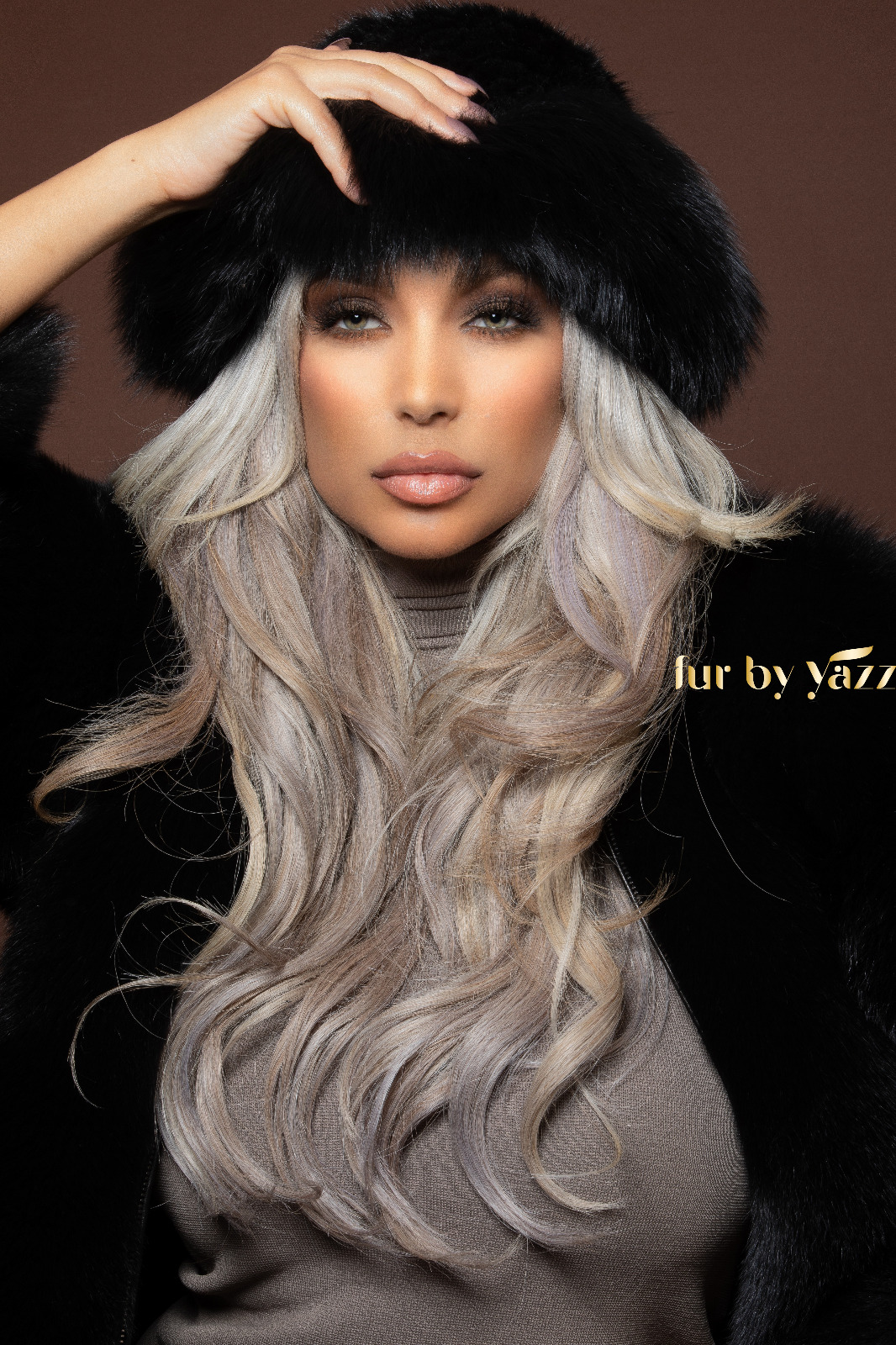 Fur Hat/Cap - Black - Fur By Yazz - furbyyazz.com