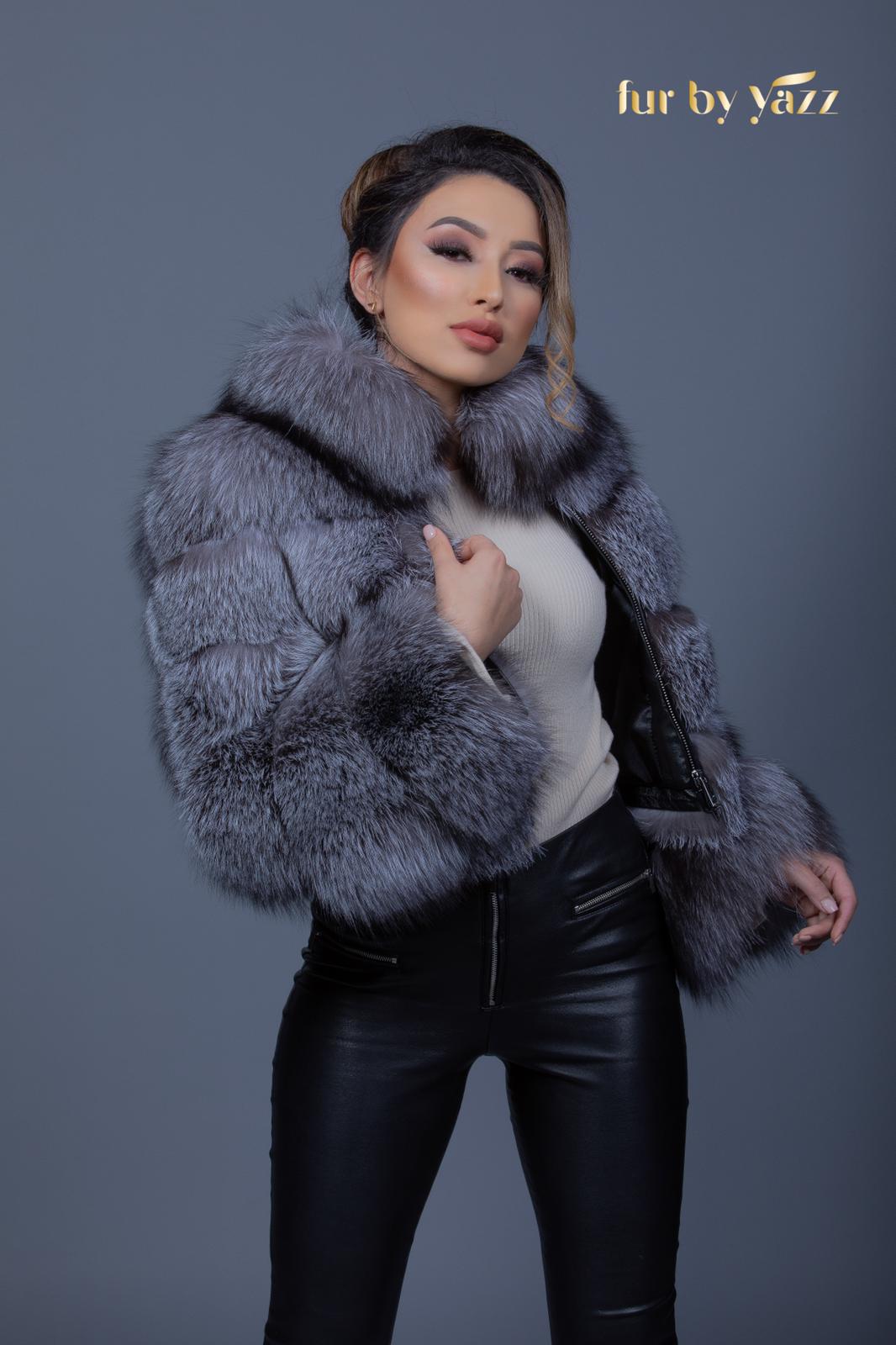 Fur Coat Classic Antracit - Fur By Yazz - furbyyazz.com