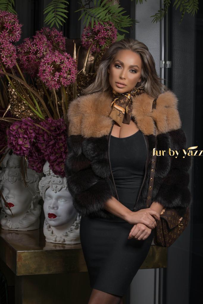 Fur Coat Two Tone - Fur By Yazz - furbyyazz.com